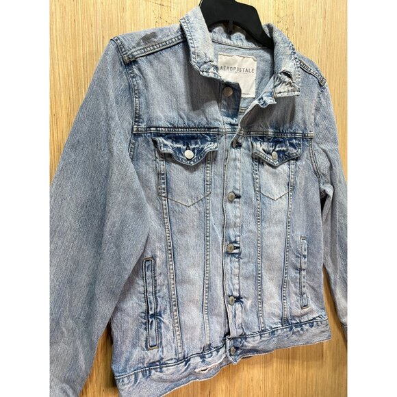 AEROPOSTALE - Women's Denim Jacket - Light Blue - Medium - Picture 12 of 13